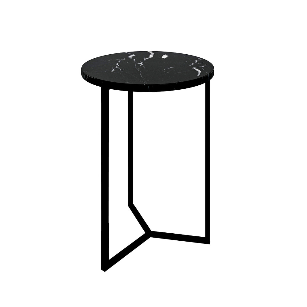 Simple3 Brown Marble Side Table MAWRBLE